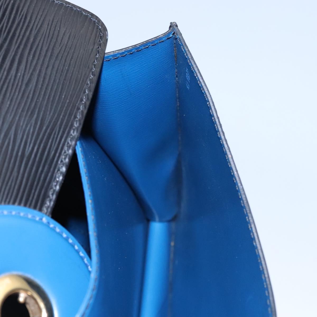 LOUIS VUITTON Epi Bicolor Free Run Shoulder Bag Black Blue M52415 LV Auth ep7970