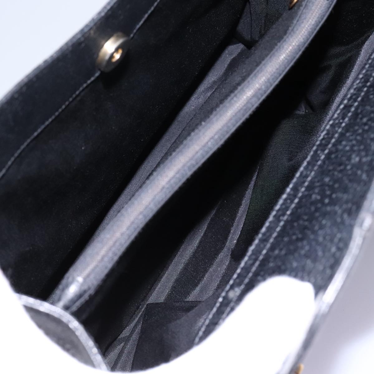 GUCCI Bamboo Hand Bag Leather Black Gold 002 1095 0260 Auth ep7975