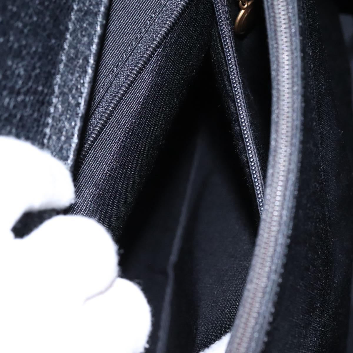 GUCCI Bamboo Hand Bag Leather Black Gold 002 1095 0260 Auth ep7975