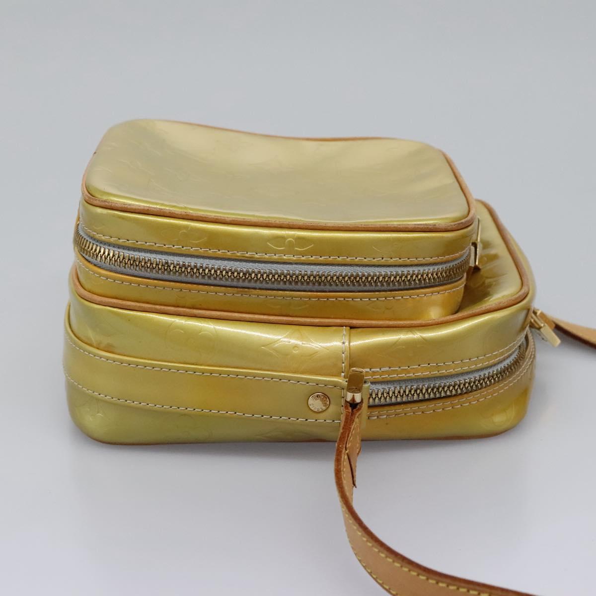 LOUIS VUITTON Monogram Vernis Wooster Shoulder Bag Gris M91036 LV Auth ep7979