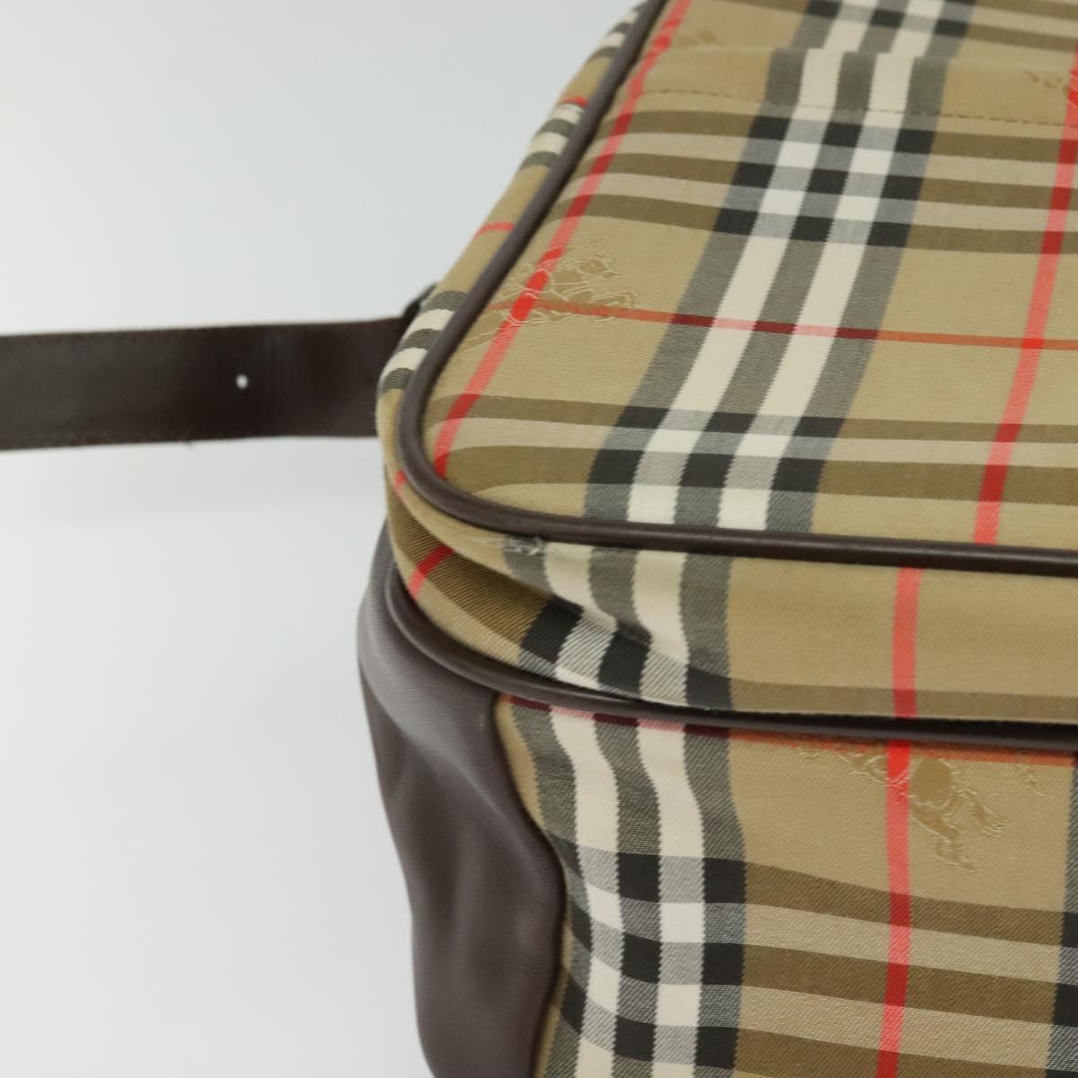 Burberrys Nova Check Business Bag Canvas Beige Auth ep7983