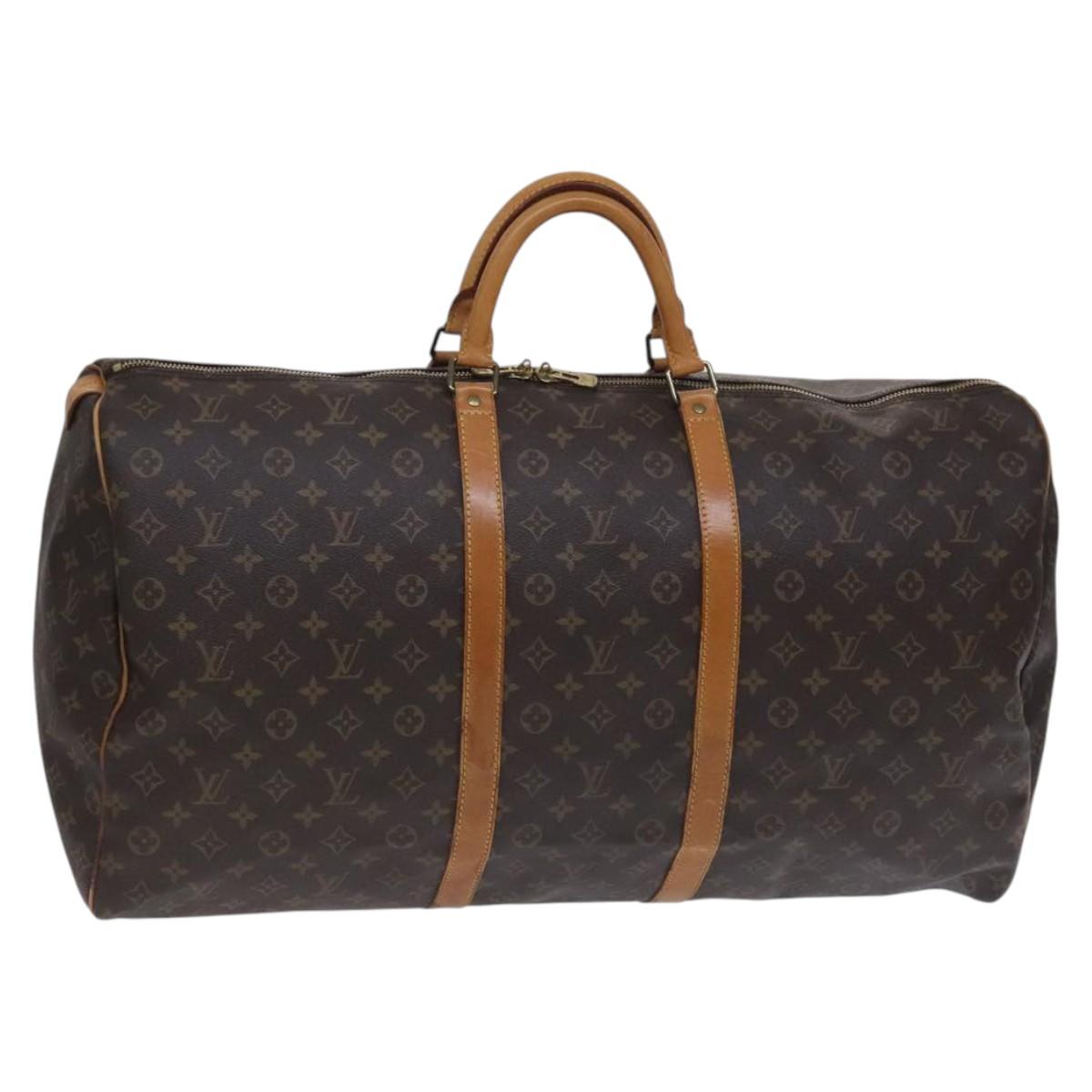 LOUIS VUITTON Monogram Keepall 60 Boston Bag M41422 LV Auth ep7997