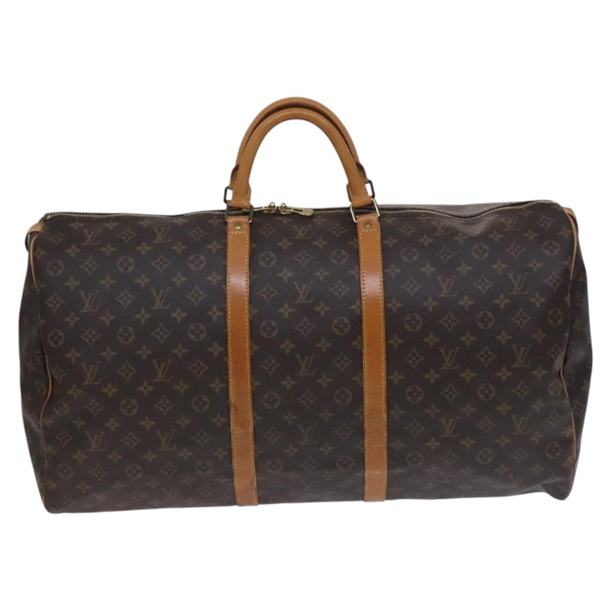 LOUIS VUITTON Monogram Keepall 60 Boston Bag M41422 LV Auth ep7997