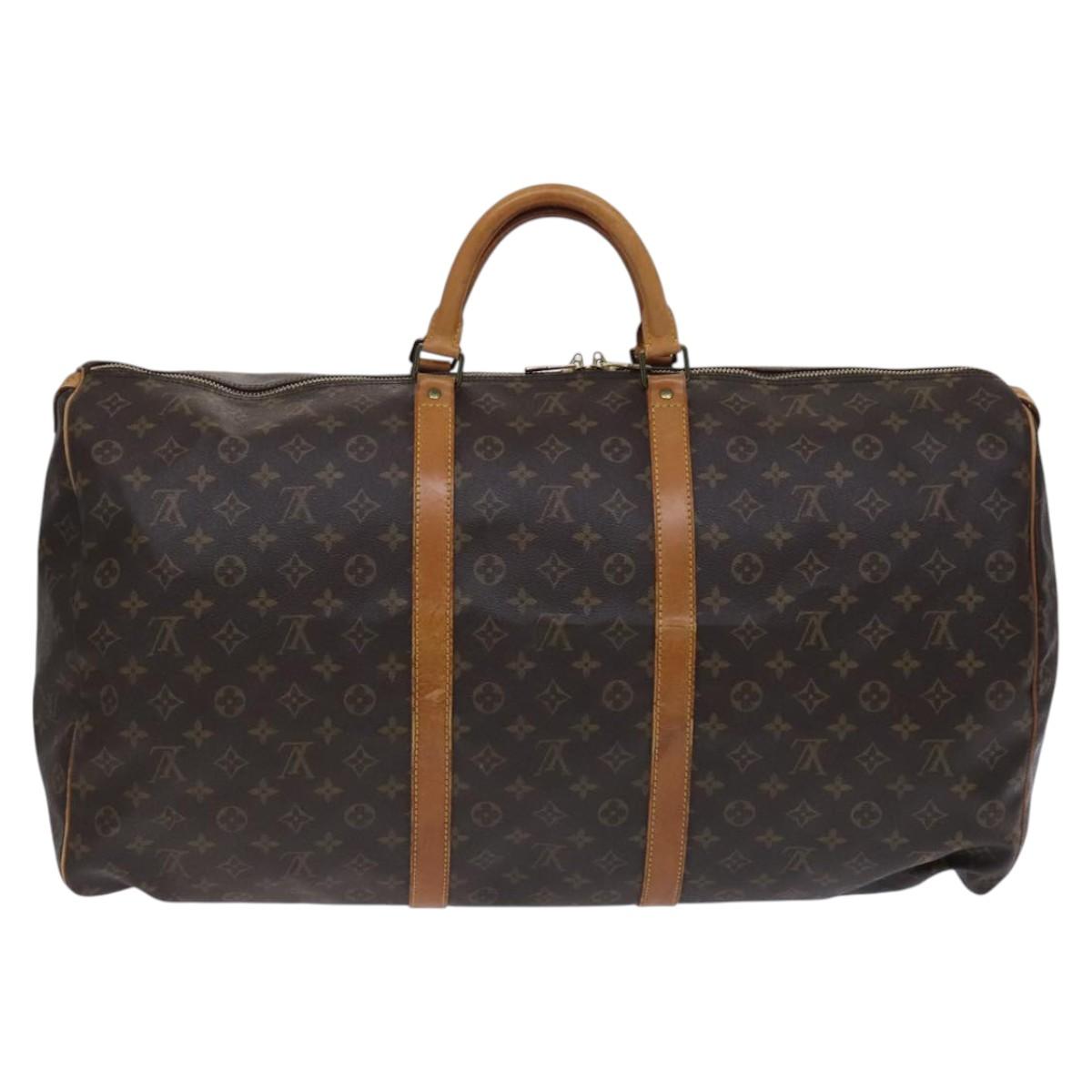 LOUIS VUITTON Monogram Keepall 60 Boston Bag M41422 LV Auth ep7997