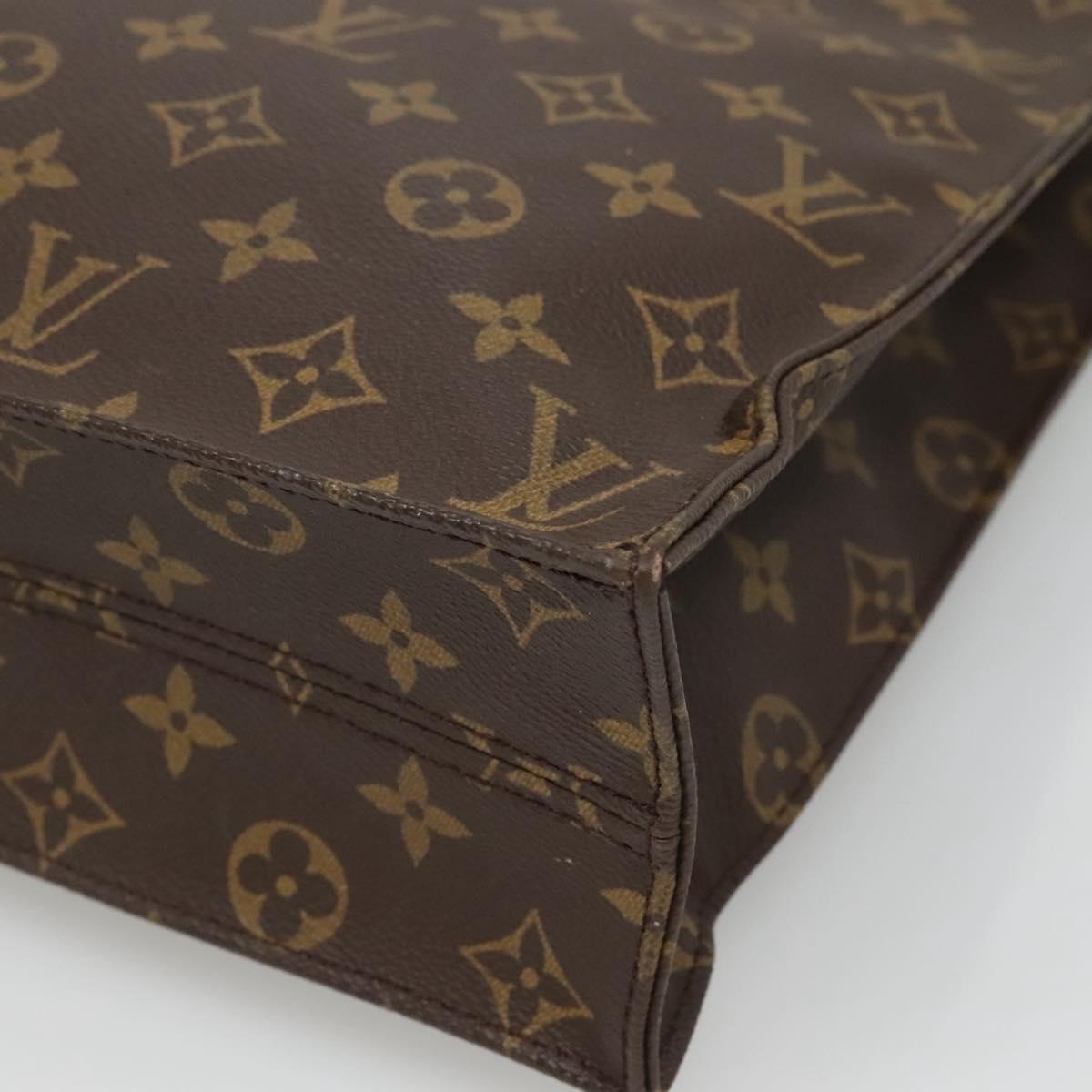 LOUIS VUITTON Monogram Sac Plat Hand Bag M51140 LV Auth ep8010