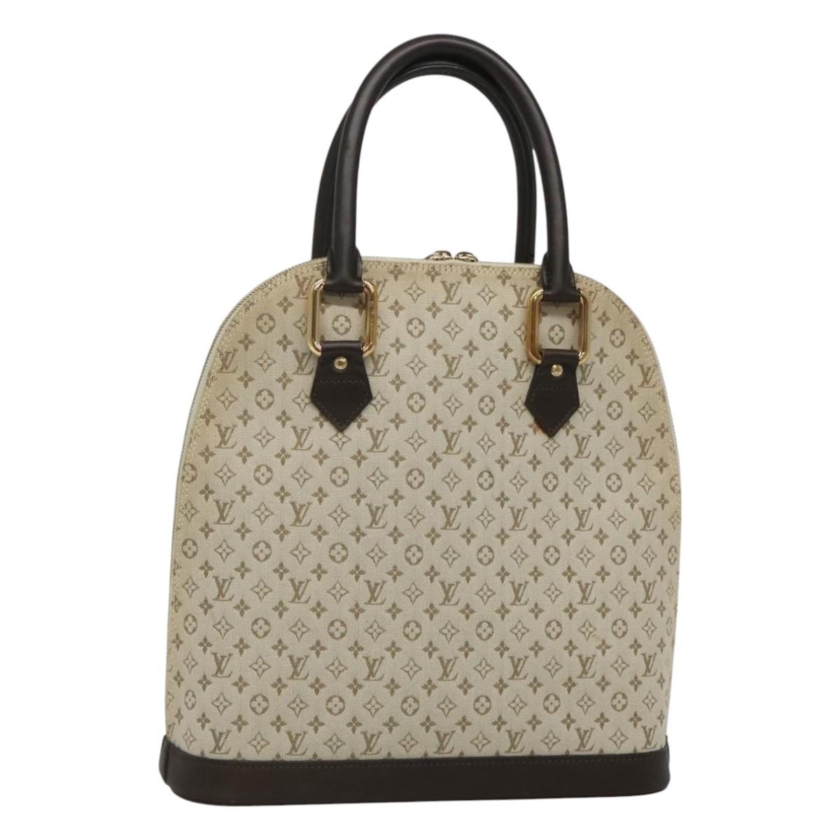 LOUIS VUITTON Monogram Mini Alma Haut Hand Bag Khaki M92203 LV Auth ep8029