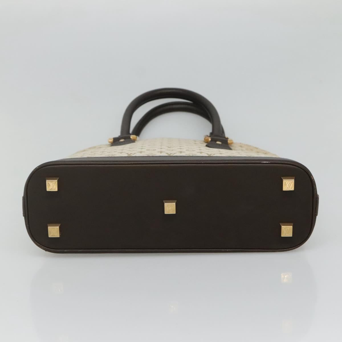 LOUIS VUITTON Monogram Mini Alma Haut Hand Bag Khaki M92203 LV Auth ep8029