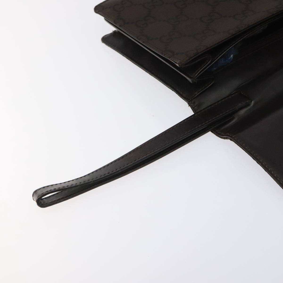 GUCCI GG Canvas Clutch Bag Brown Auth ep8047