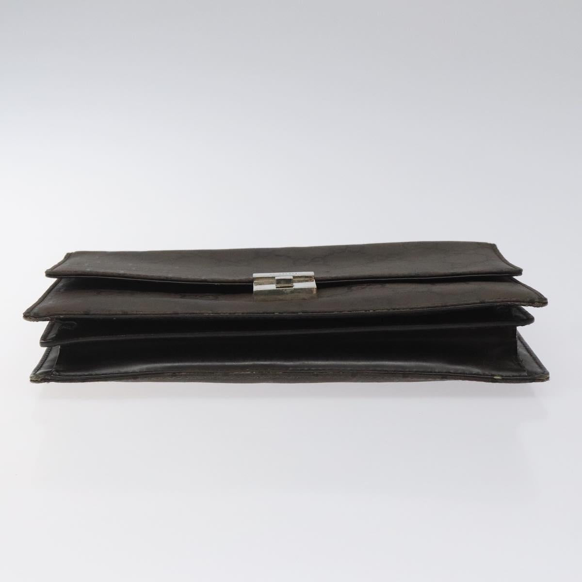 GUCCI GG Canvas Clutch Bag Brown Auth ep8047