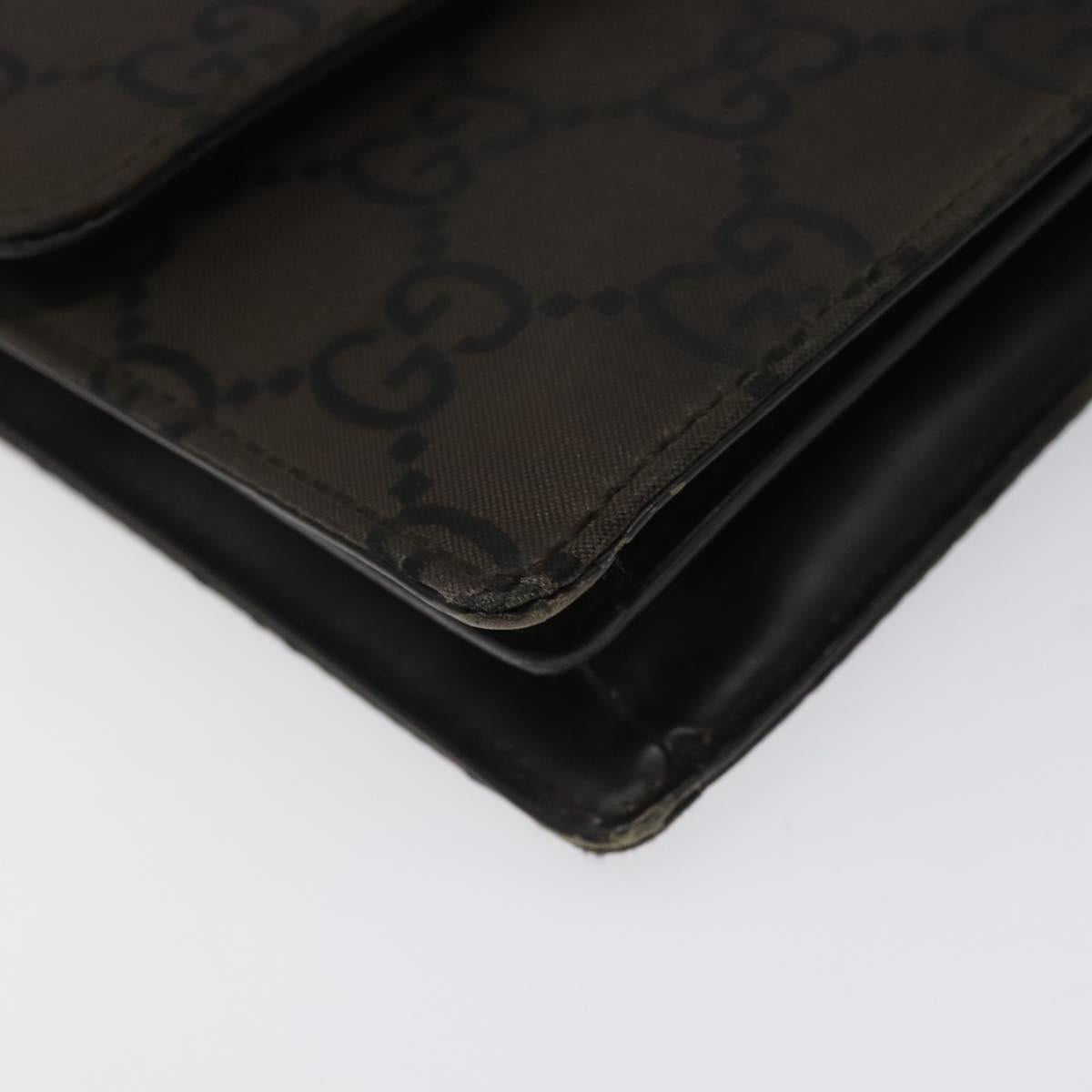 GUCCI GG Canvas Clutch Bag Brown Auth ep8047