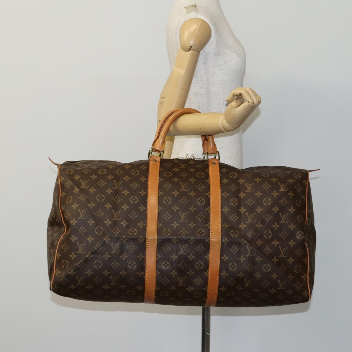 LOUIS VUITTON Monogram Keepall 60 Boston Bag M41422 LV Auth ep8074