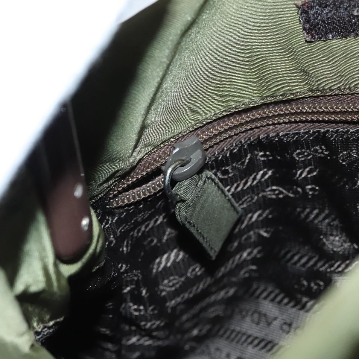 PRADA Shoulder Bag Nylon Khaki Auth ep8092