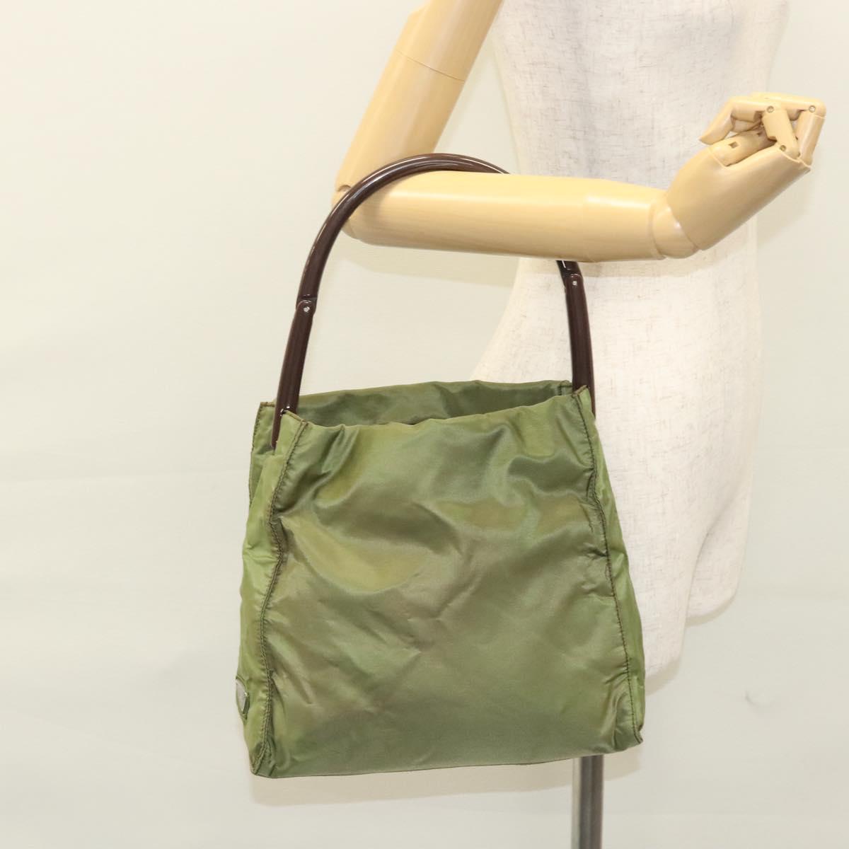 PRADA Shoulder Bag Nylon Khaki Auth ep8092