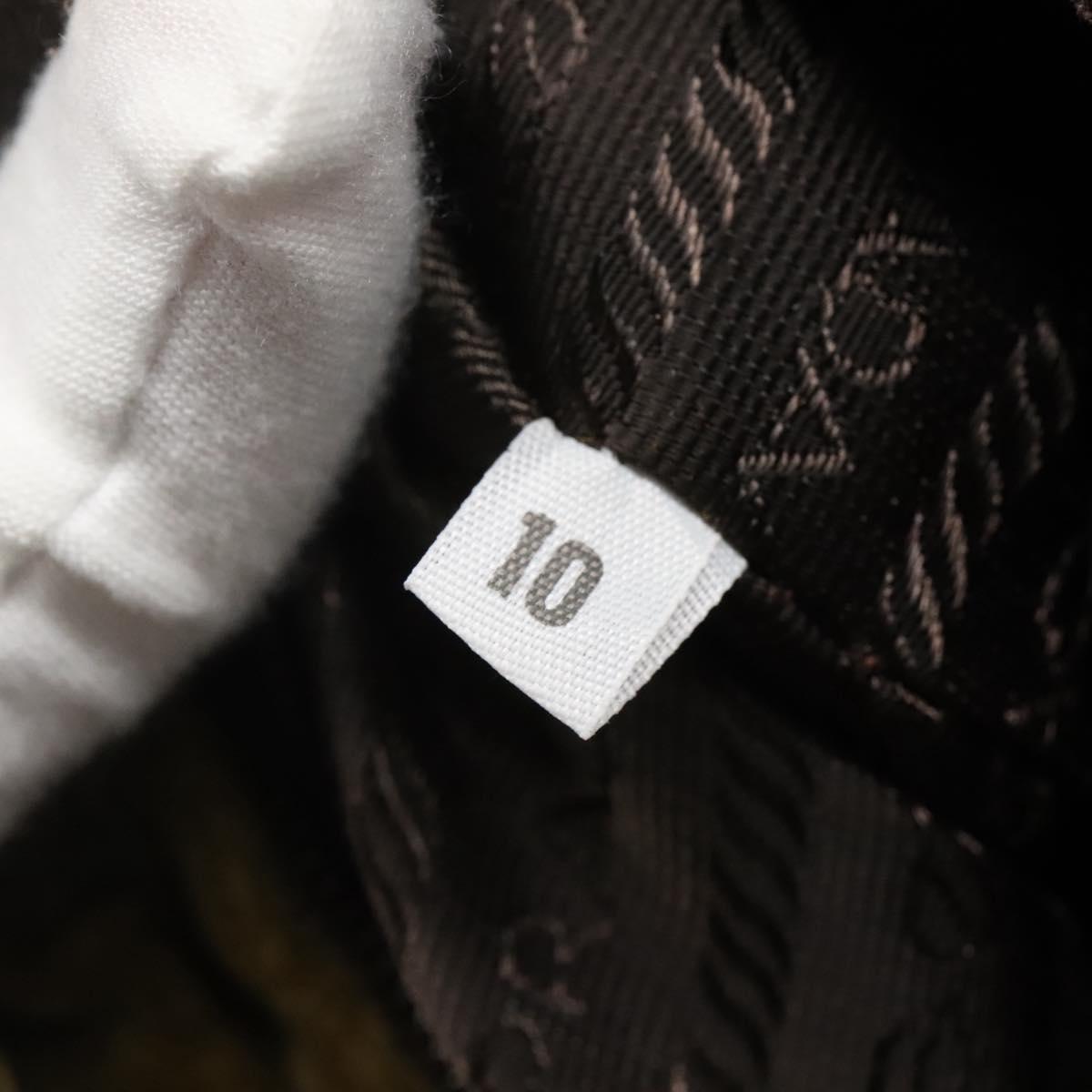 PRADA Shoulder Bag Velor Khaki Auth ep8096