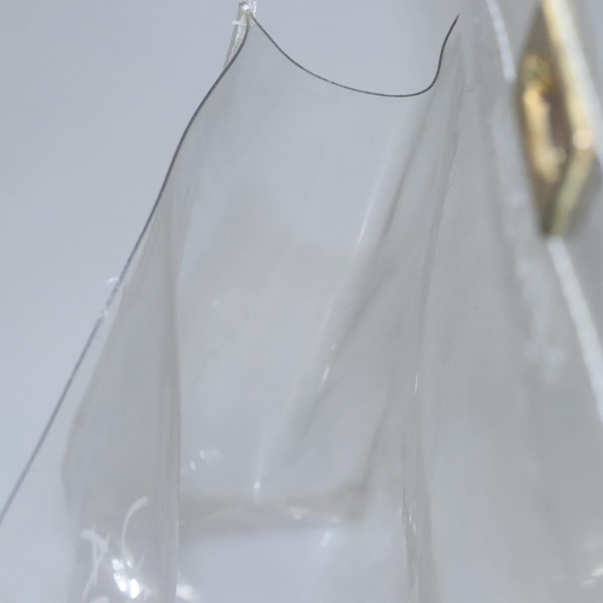 HERMES Vinyl Kelly Hand Bag Vinyl Clear Auth ep8137