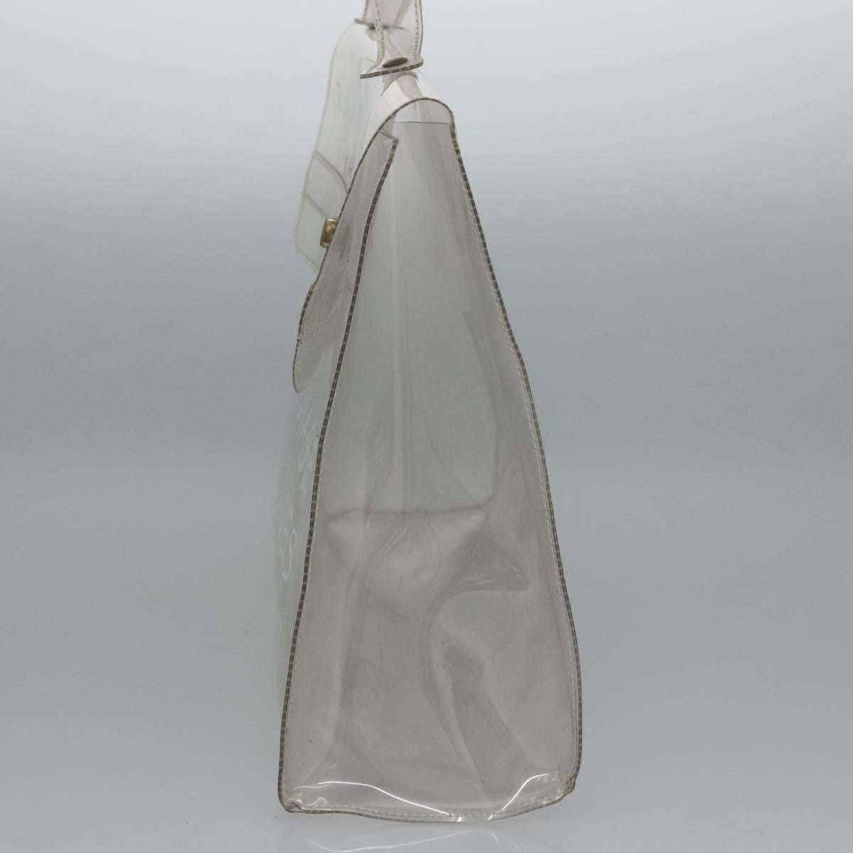 HERMES Vinyl Kelly Hand Bag Vinyl Clear Auth ep8137