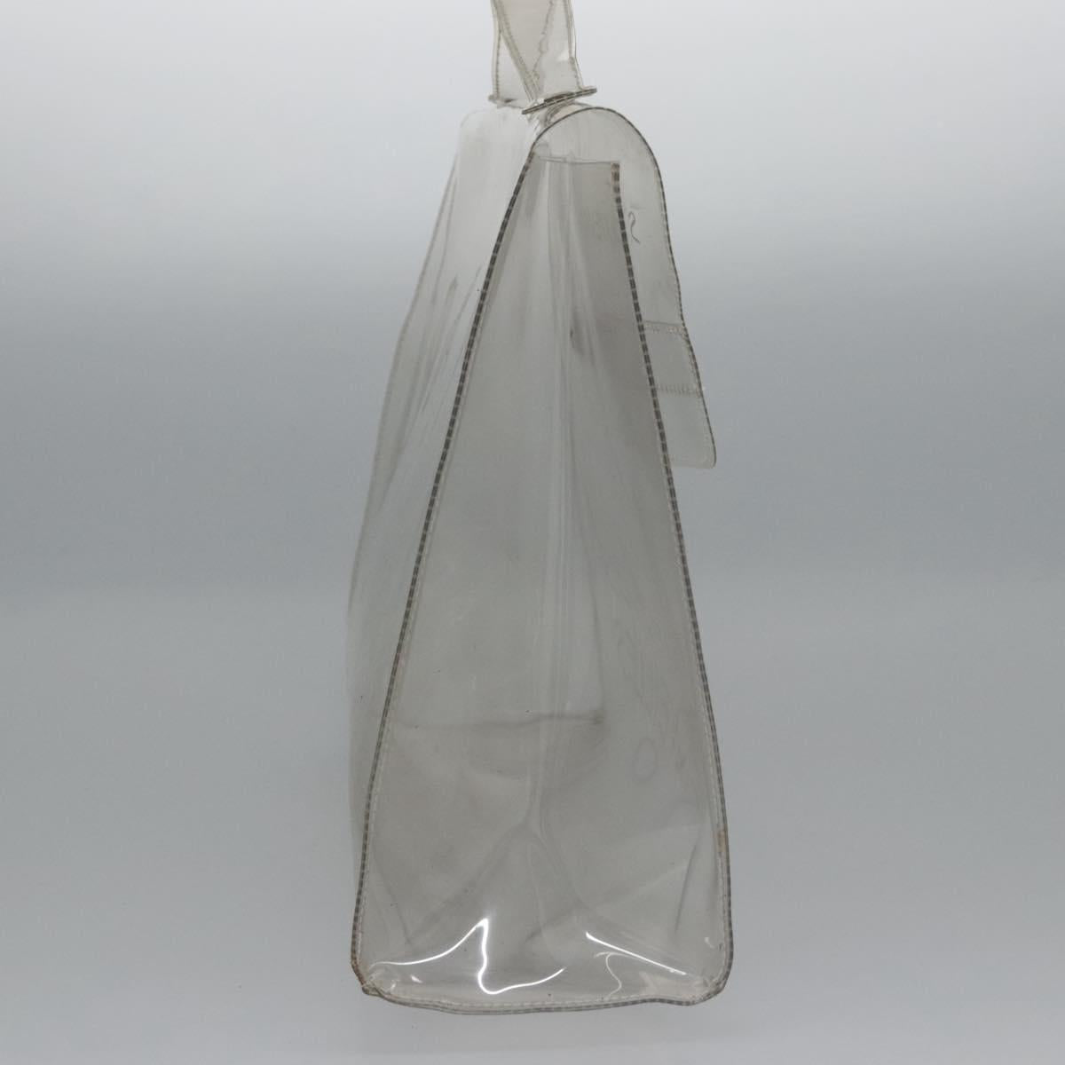 HERMES Vinyl Kelly Hand Bag Vinyl Clear Auth ep8137
