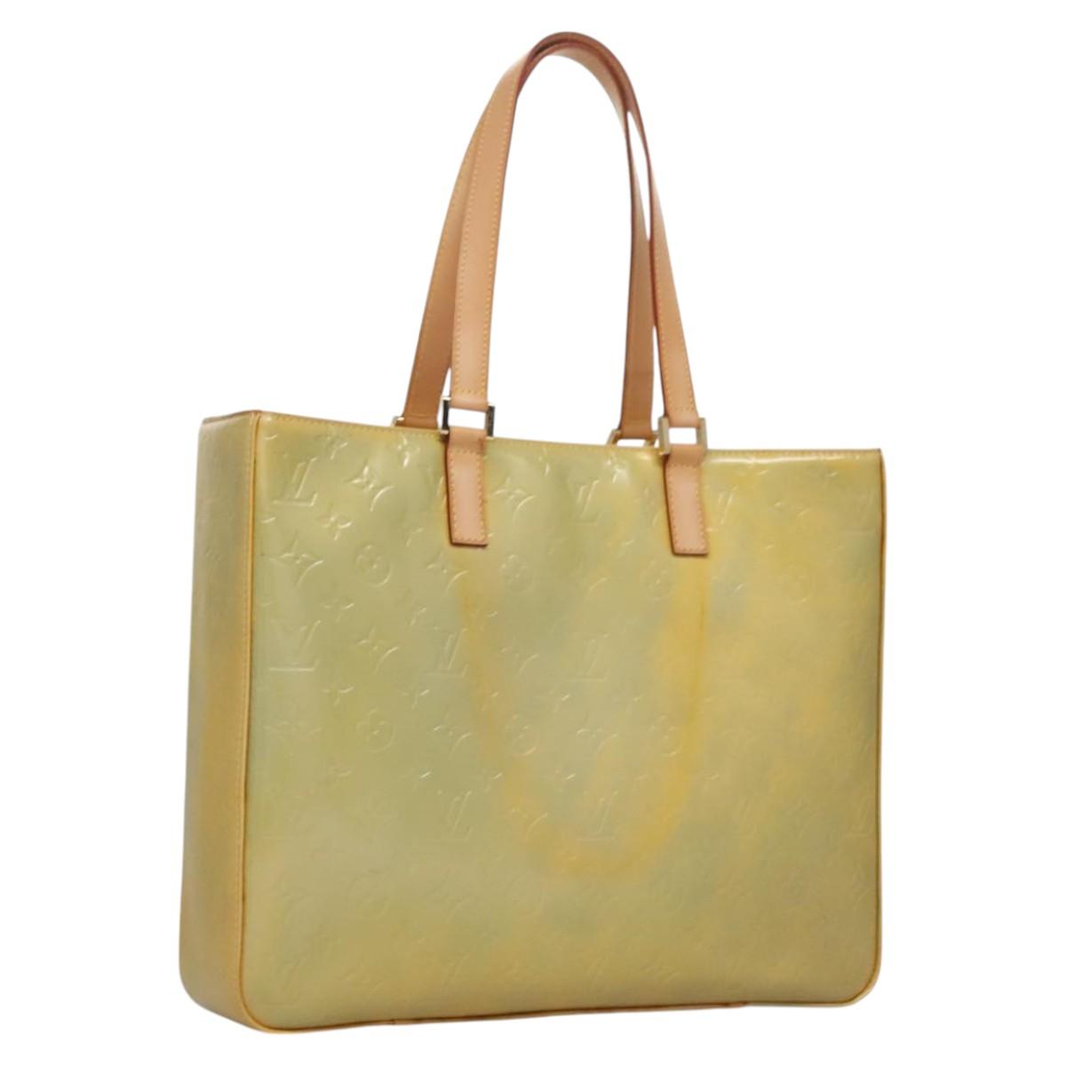 LOUIS VUITTON Monogram Vernis Columbus Tote Bag Gris M91028 LV Auth ep8144