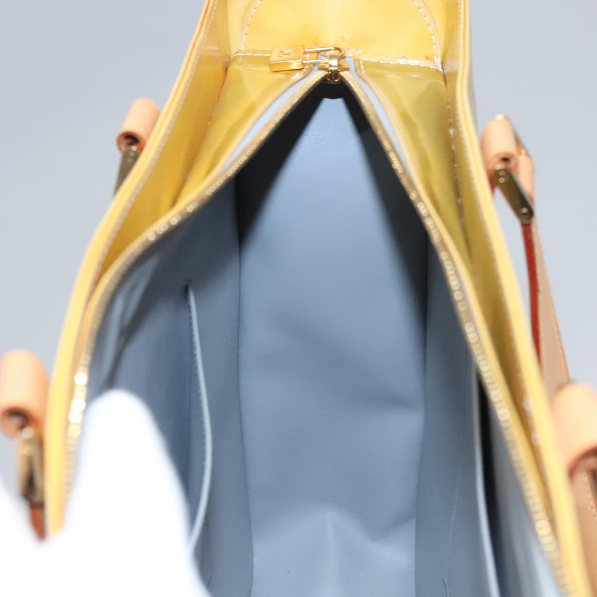 LOUIS VUITTON Monogram Vernis Columbus Tote Bag Gris M91028 LV Auth ep8144