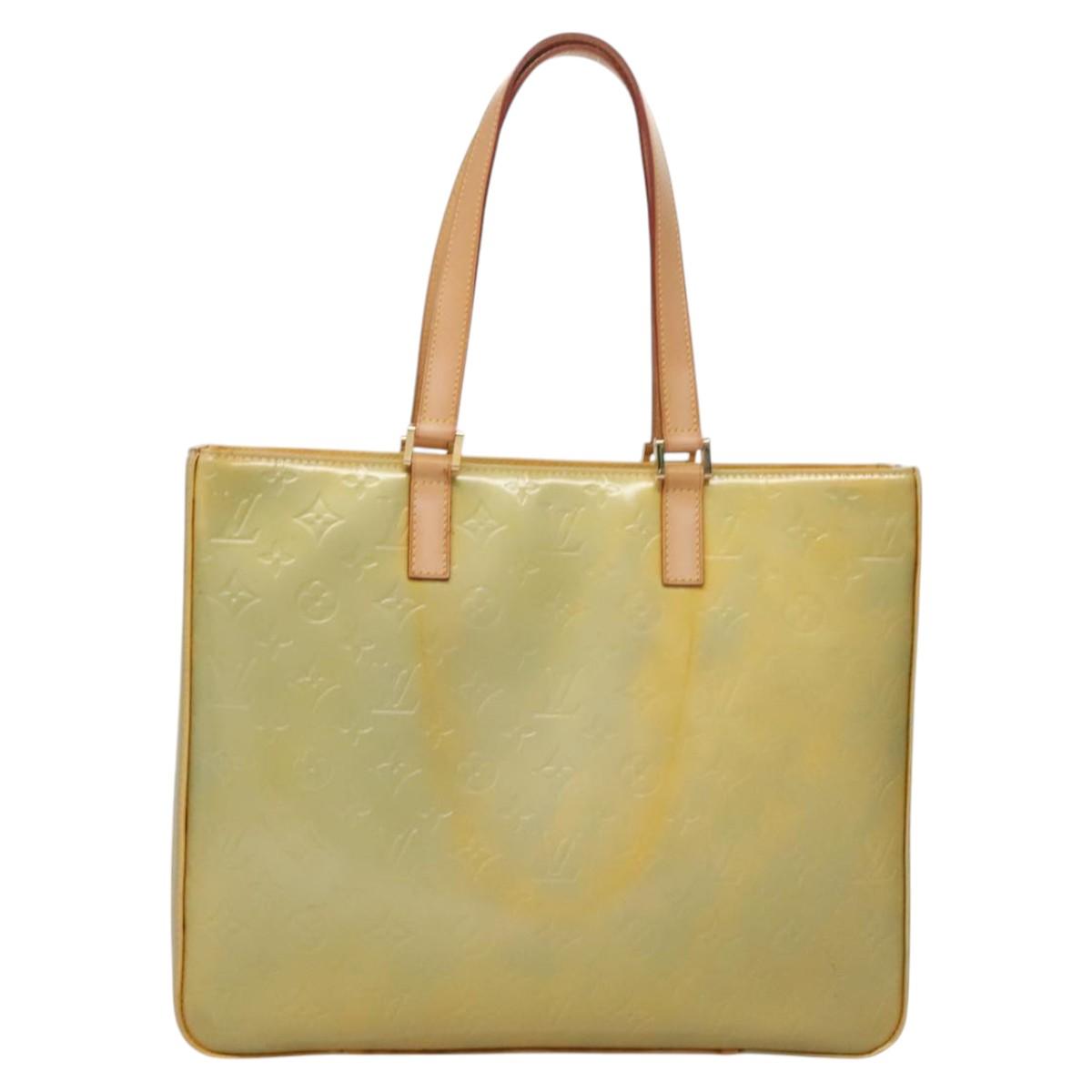 LOUIS VUITTON Monogram Vernis Columbus Tote Bag Gris M91028 LV Auth ep8144