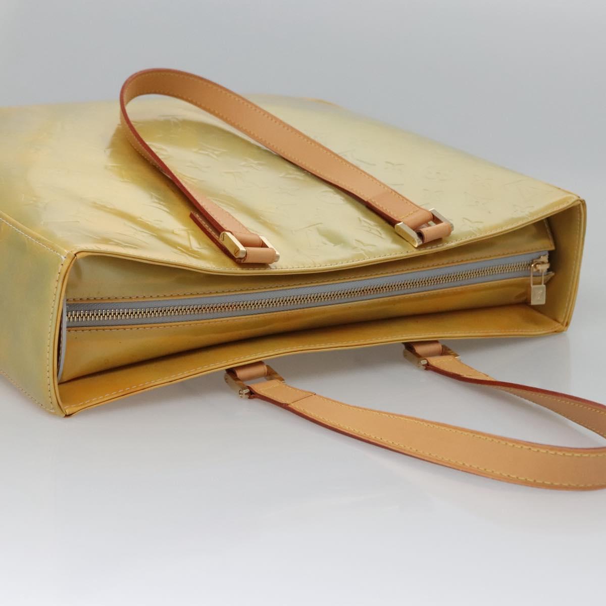 LOUIS VUITTON Monogram Vernis Columbus Tote Bag Gris M91028 LV Auth ep8144