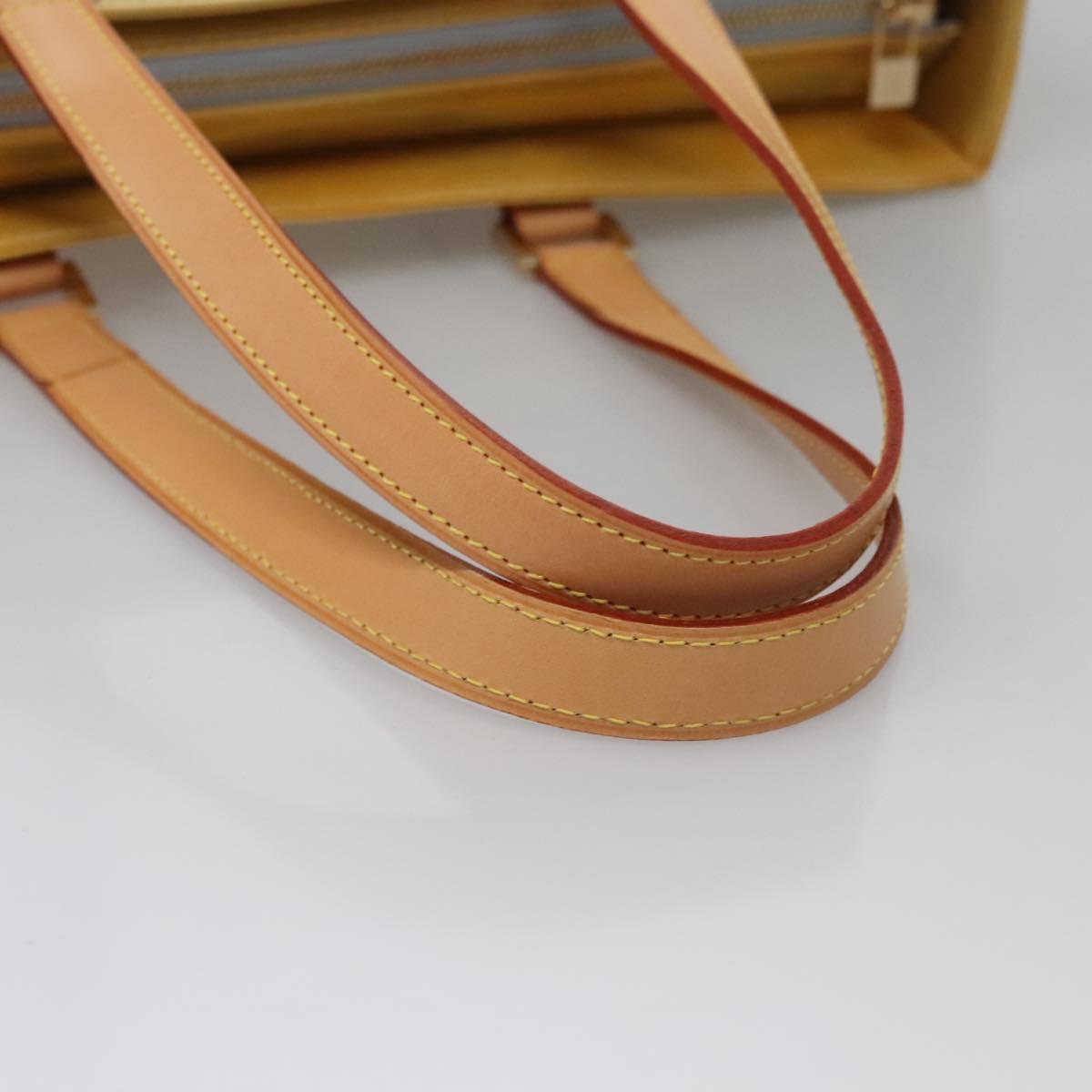 LOUIS VUITTON Monogram Vernis Columbus Tote Bag Gris M91028 LV Auth ep8144