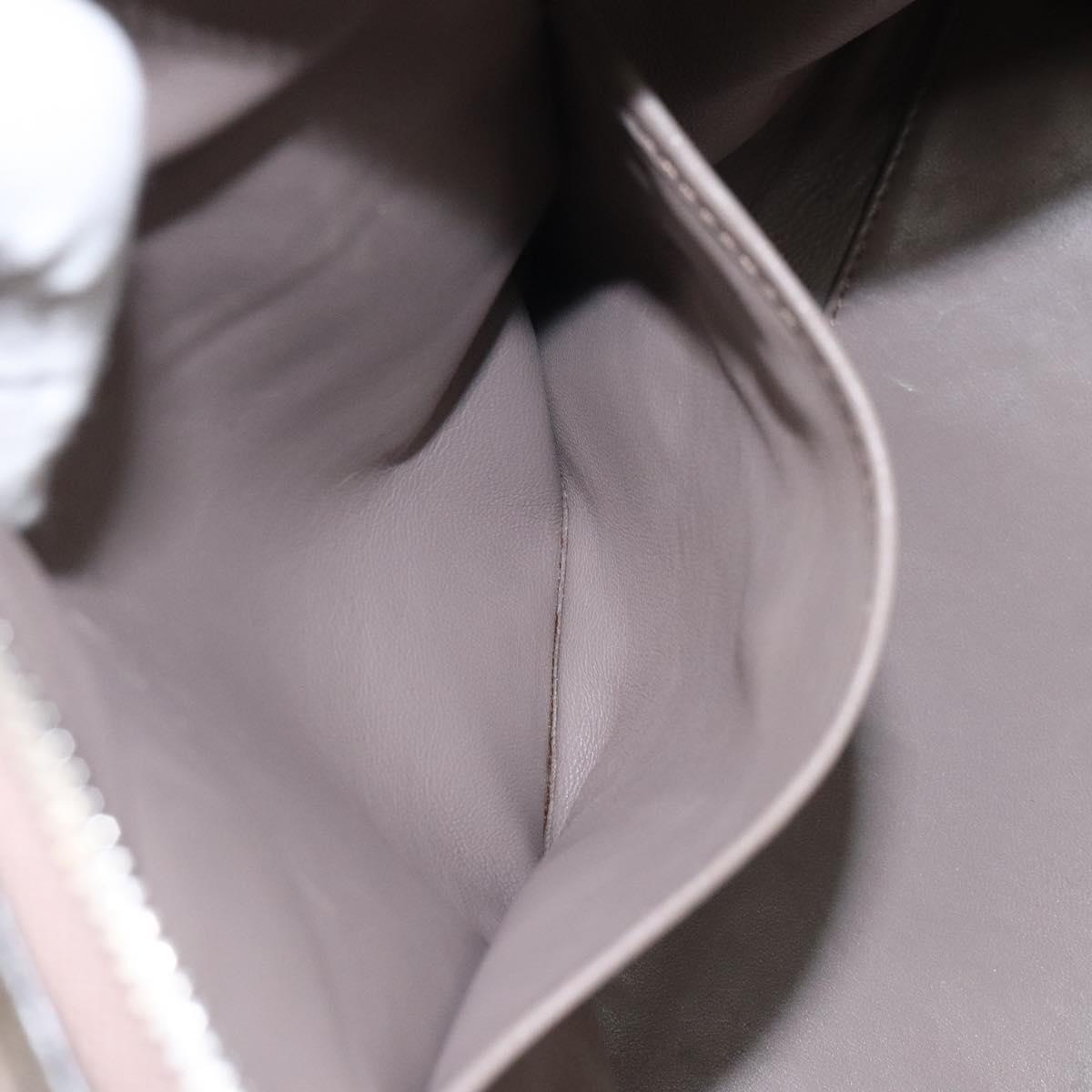 LOEWE Anagram Amazona 36 Hand Bag Leather Beige Silver Auth ep8171