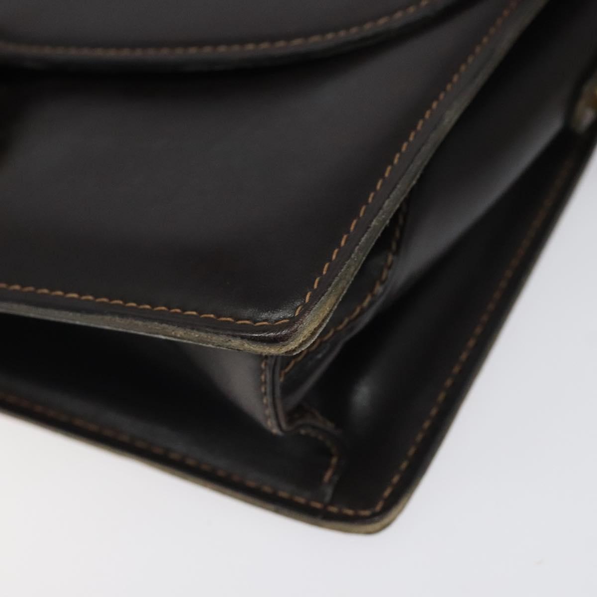 GUCCI Shoulder Bag Leather Brown Auth ep8177