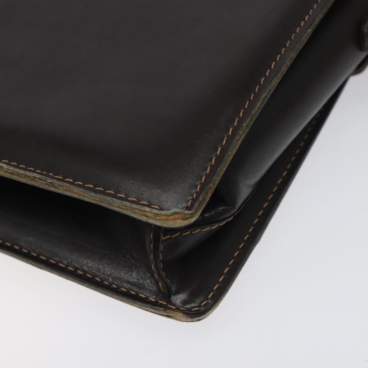 GUCCI Shoulder Bag Leather Brown Auth ep8177