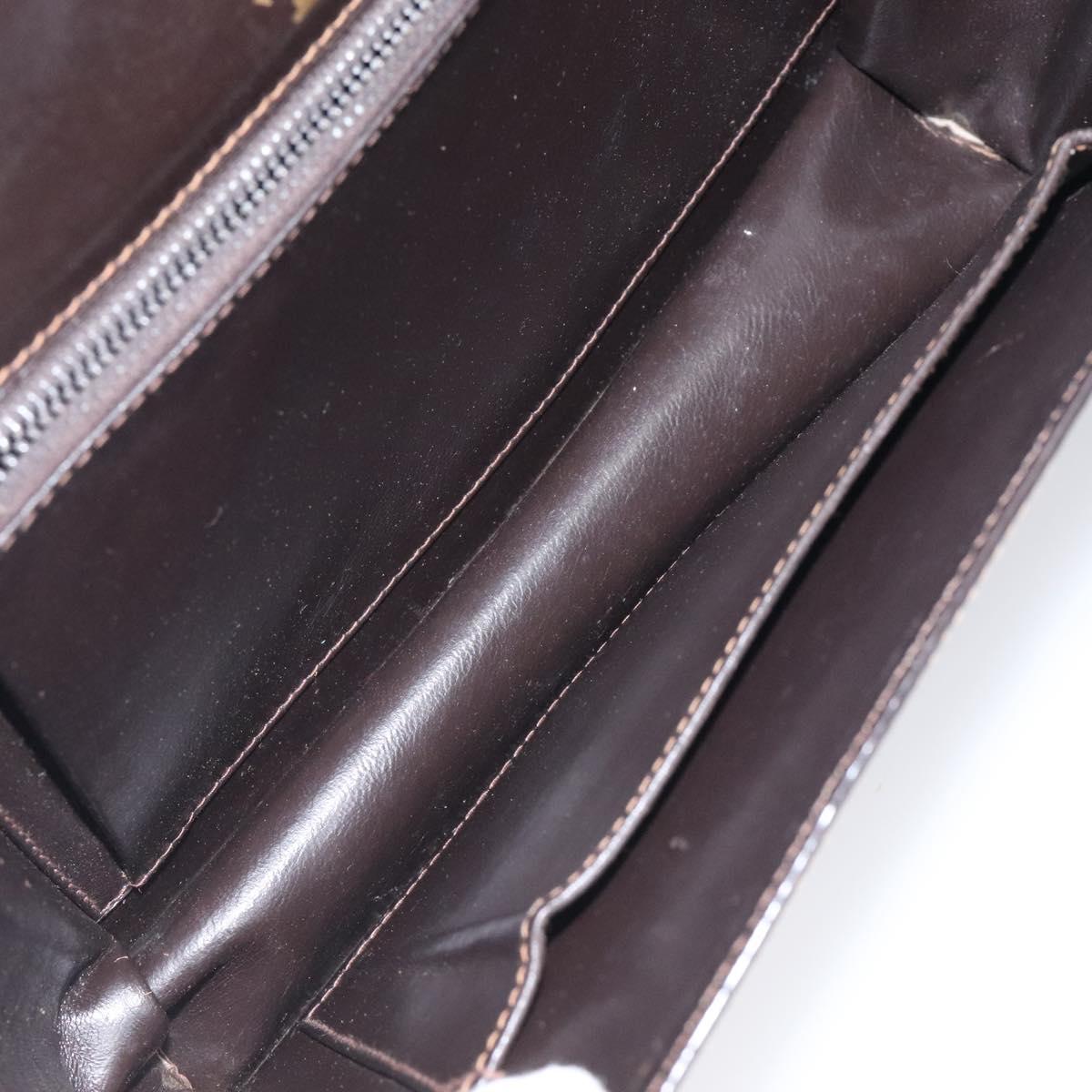 GUCCI Shoulder Bag Leather Brown Auth ep8177