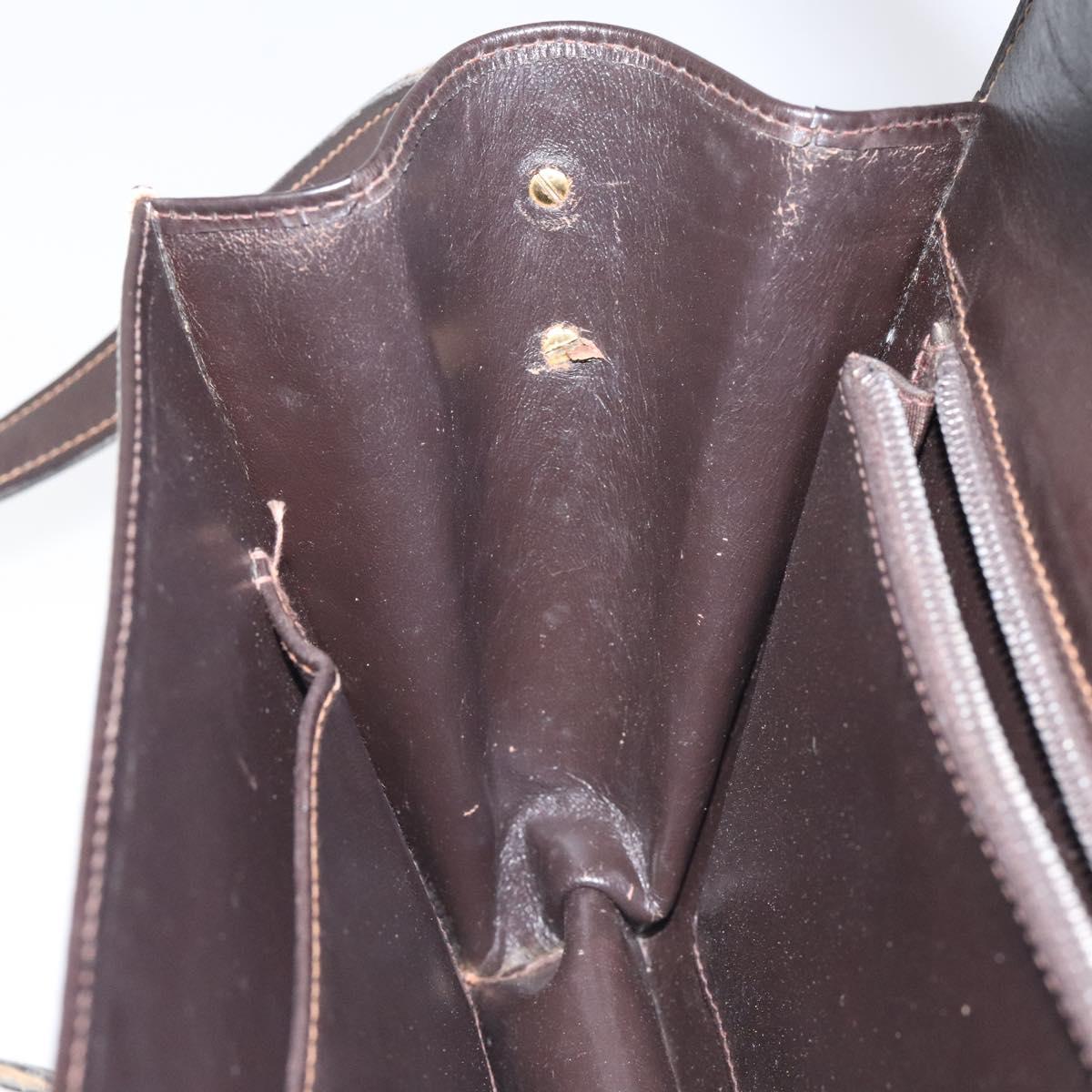 GUCCI Shoulder Bag Leather Brown Auth ep8177