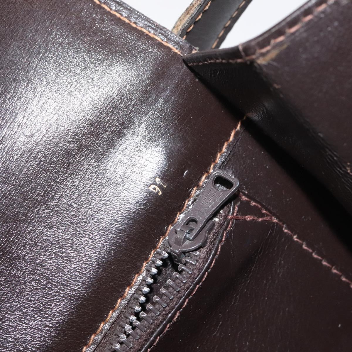 GUCCI Shoulder Bag Leather Brown Auth ep8177