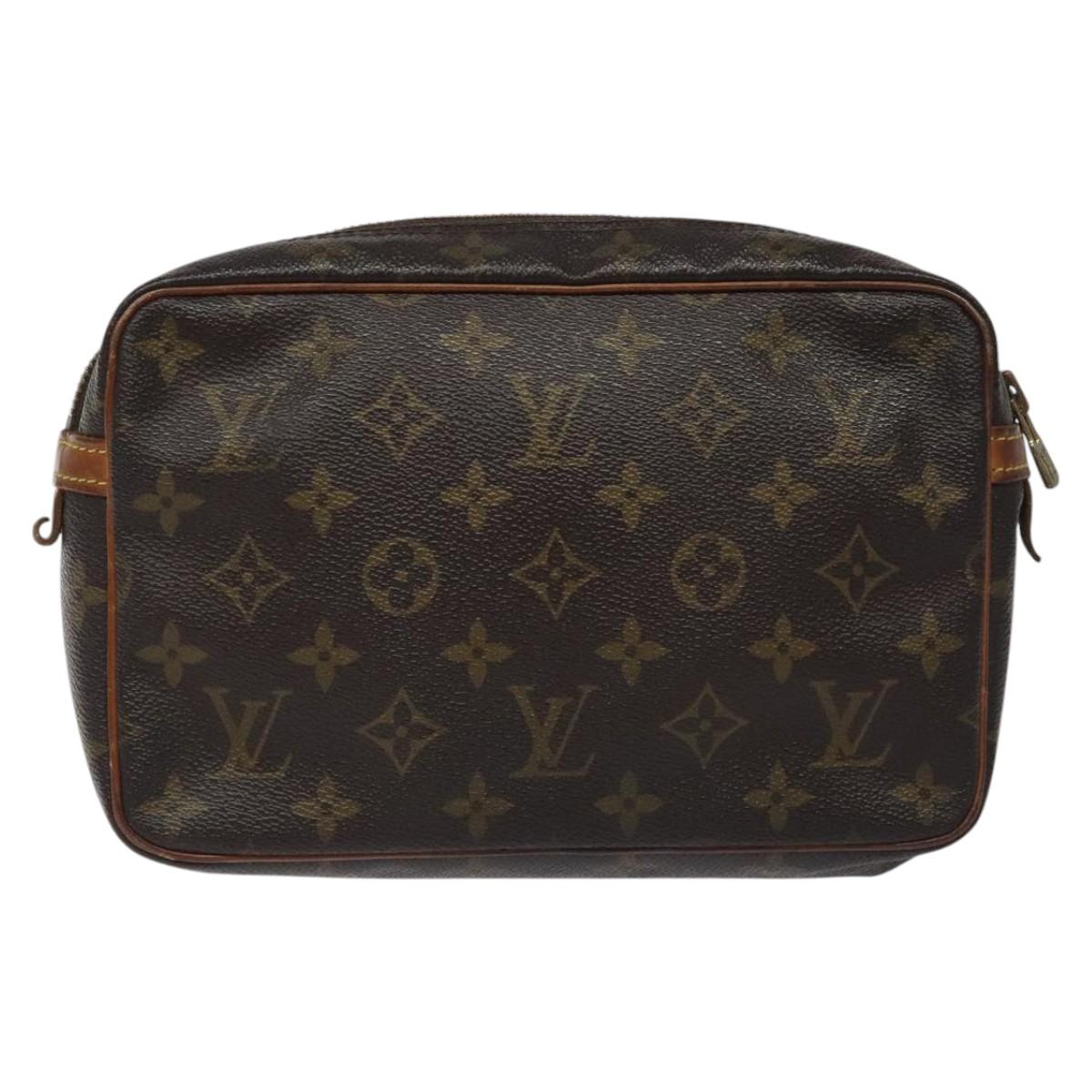 LOUIS VUITTON Monogram Compiegne 23 Clutch Bag M51847 LV Auth ep8179