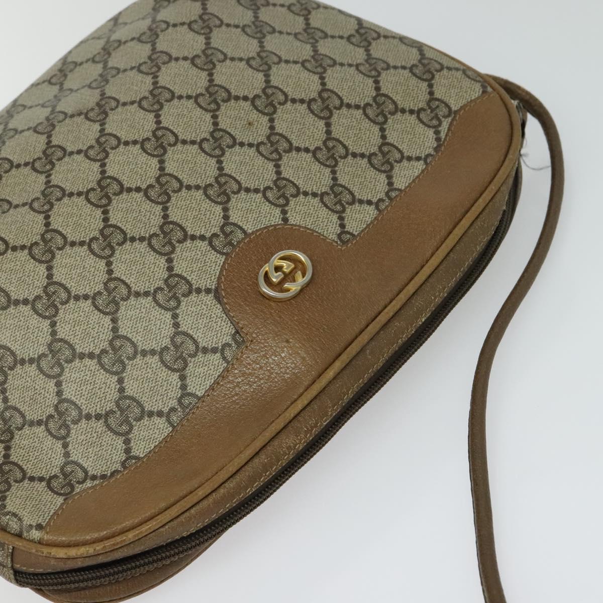 GUCCI GG Supreme Shoulder Bag PVC Beige 001 104 0558 Auth ep8184