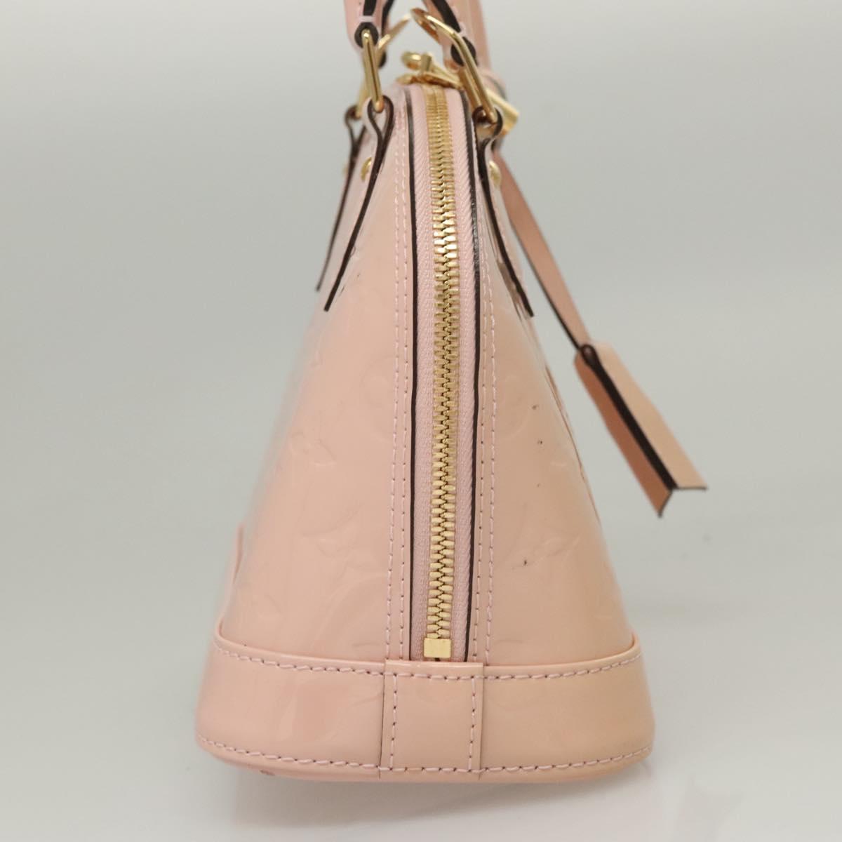 LOUIS VUITTON Vernis Alma BB Hand Bag 2way Pink Rose valerine M50415 Auth ep8196