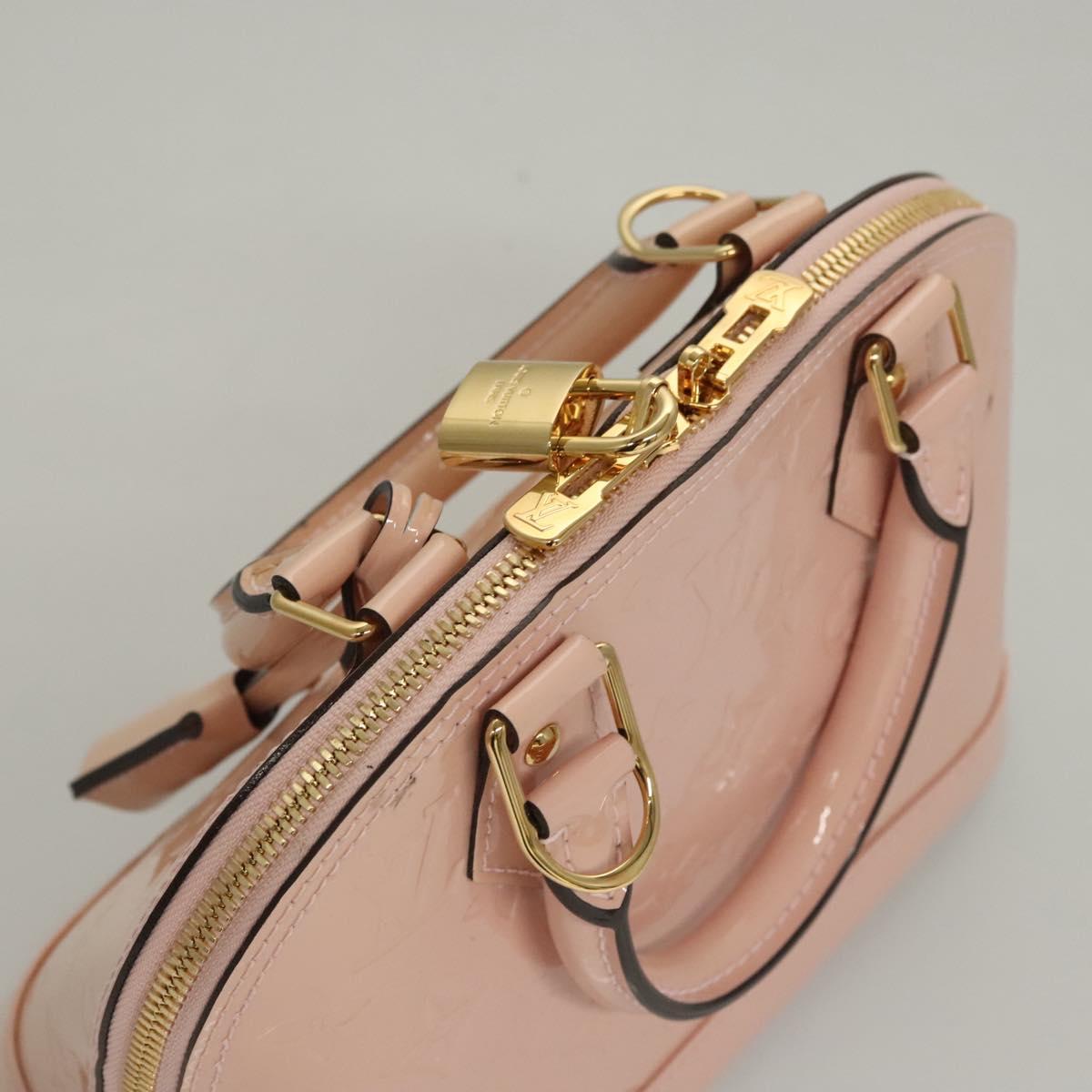 LOUIS VUITTON Vernis Alma BB Hand Bag 2way Pink Rose valerine M50415 Auth ep8196