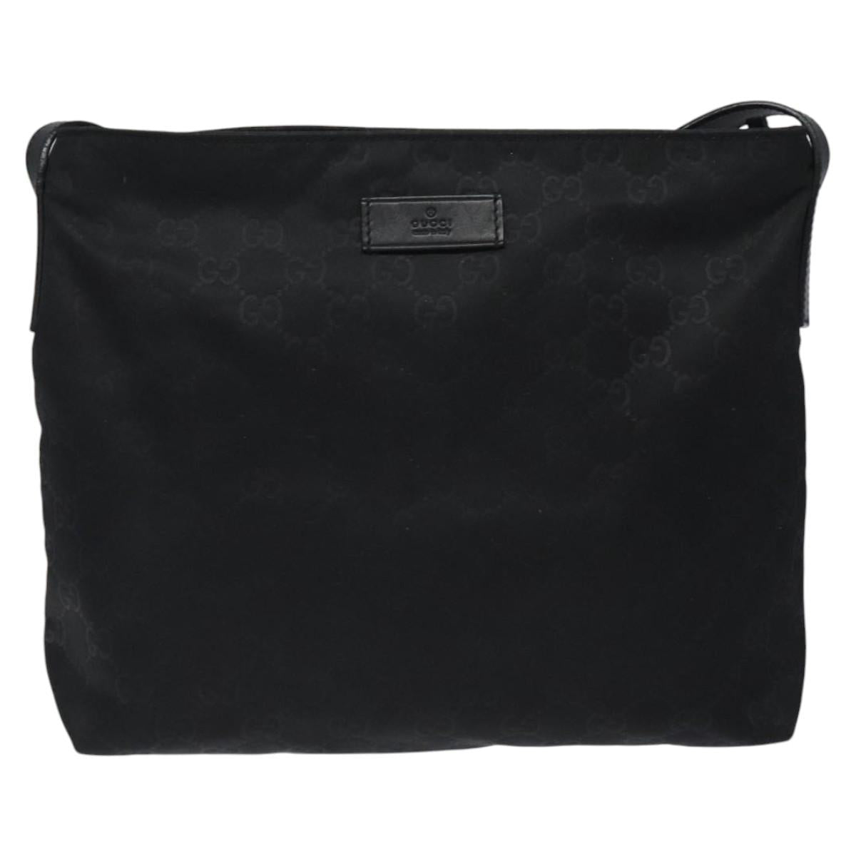 GUCCI GG Canvas Shoulder Bag Nylon Black 314529 Auth ep8197