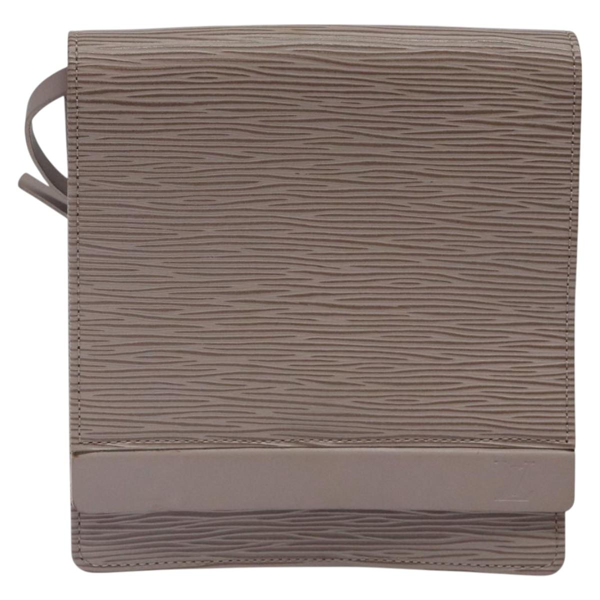 LOUIS VUITTON Epi Biarritz Shoulder Bag Gray pepper M5293C LV Auth ep8212