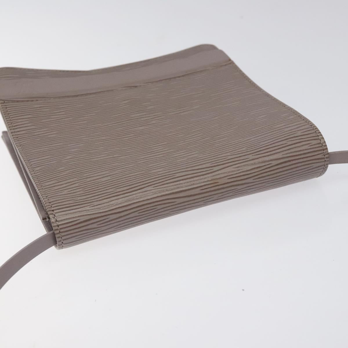 LOUIS VUITTON Epi Biarritz Shoulder Bag Gray pepper M5293C LV Auth ep8212