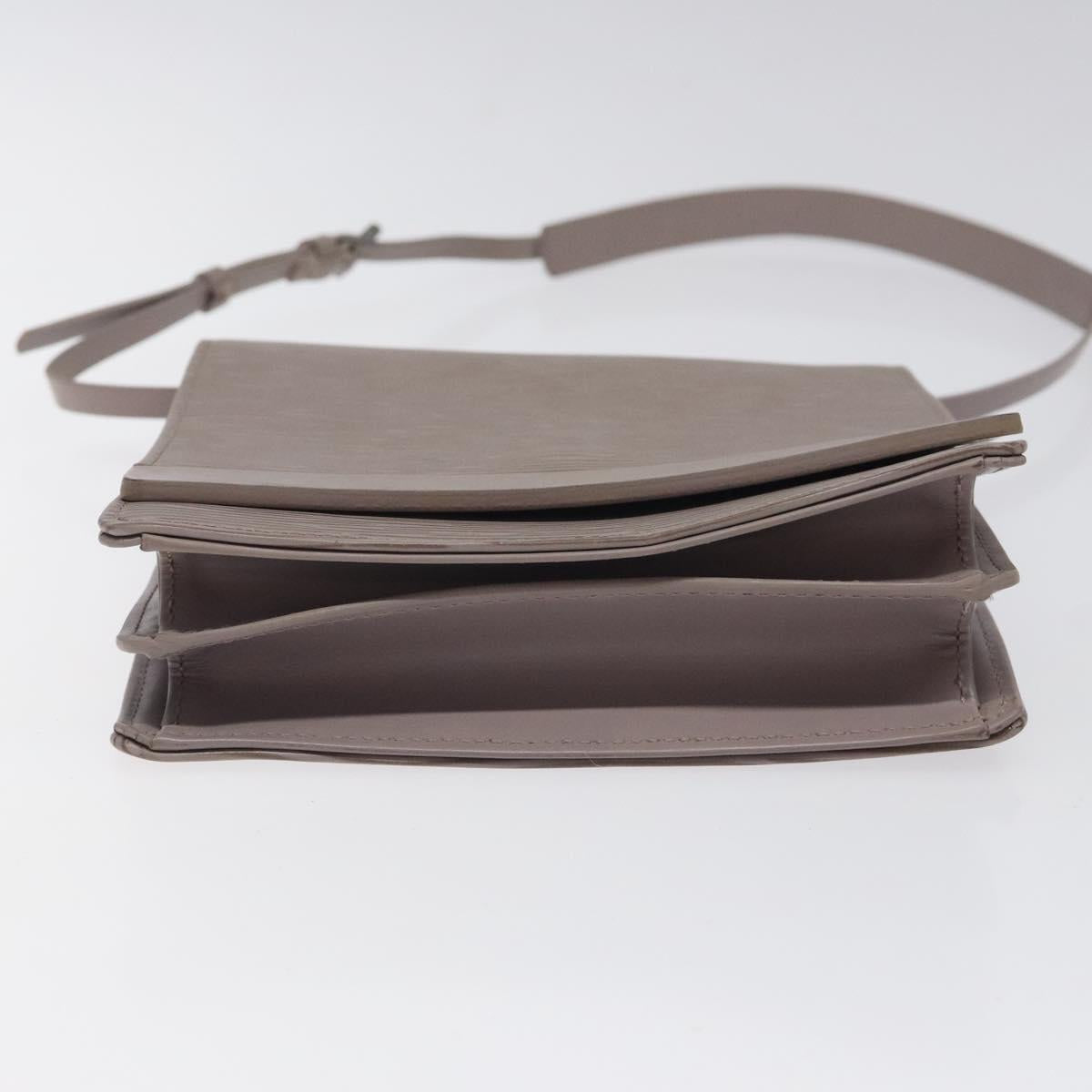 LOUIS VUITTON Epi Biarritz Shoulder Bag Gray pepper M5293C LV Auth ep8212