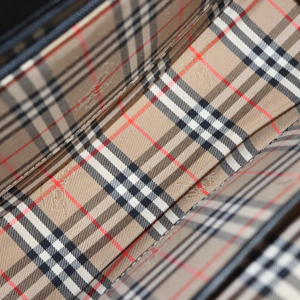 Burberrys Hand Bag Leather 2way Black Auth ep8214