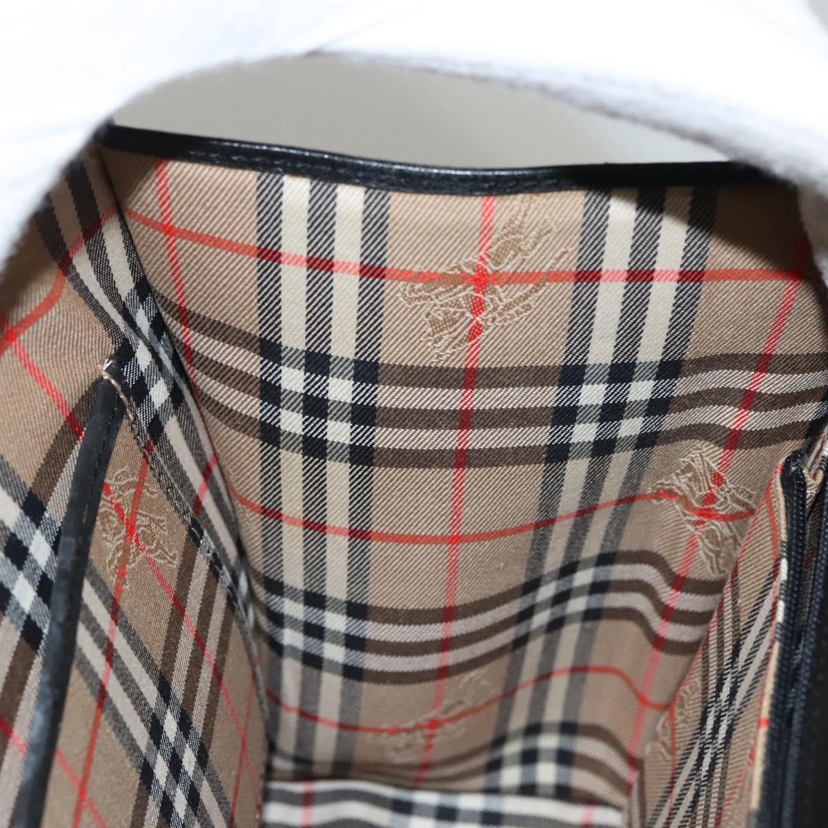 Burberrys Hand Bag Leather 2way Black Auth ep8214