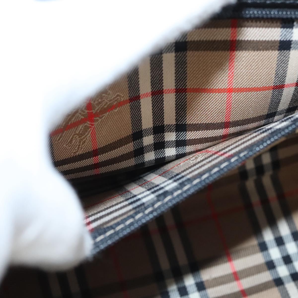 Burberrys Hand Bag Leather 2way Black Auth ep8214