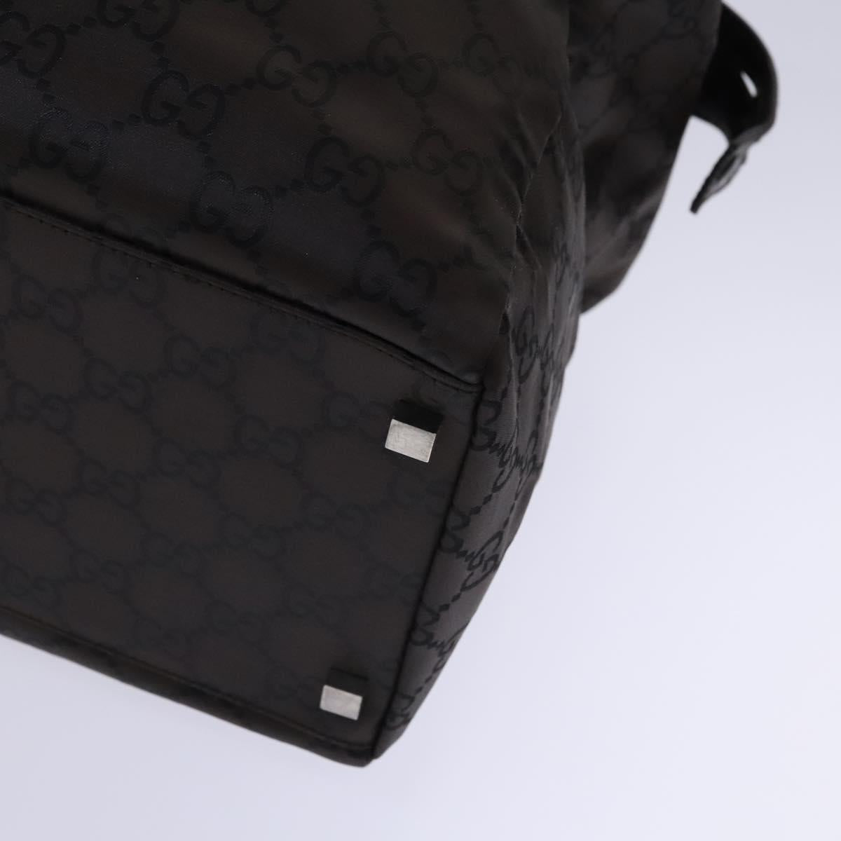 GUCCI GG Canvas Boston Bag Nylon Brown Silver 012 0381 08 Auth ep8226