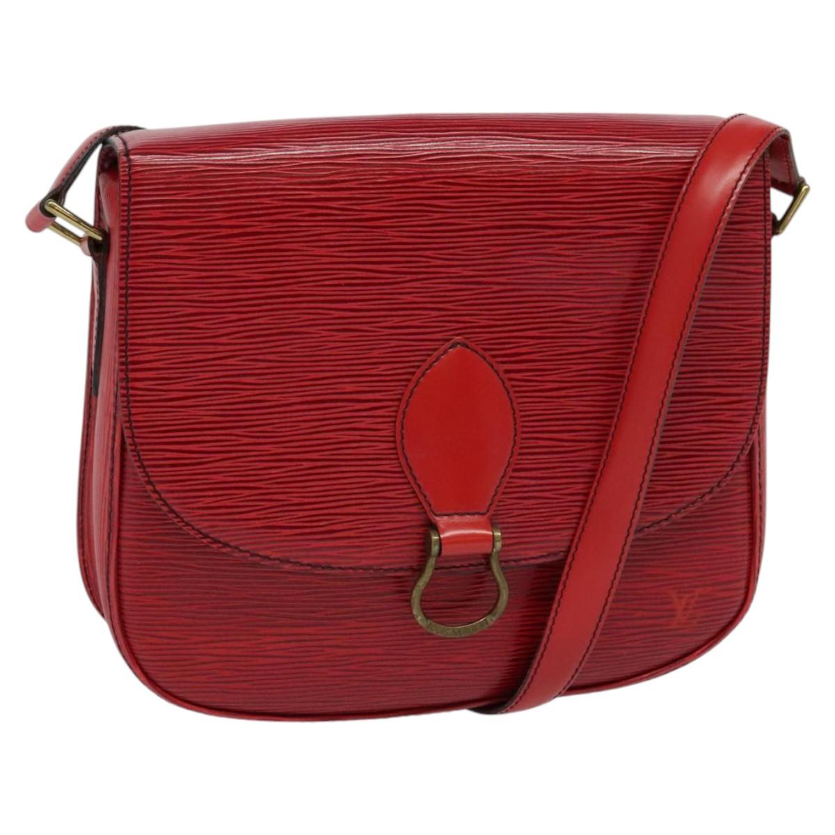 LOUIS VUITTON Epi Saint Cloud GM Shoulder Bag Red M52197 LV Auth ep8256