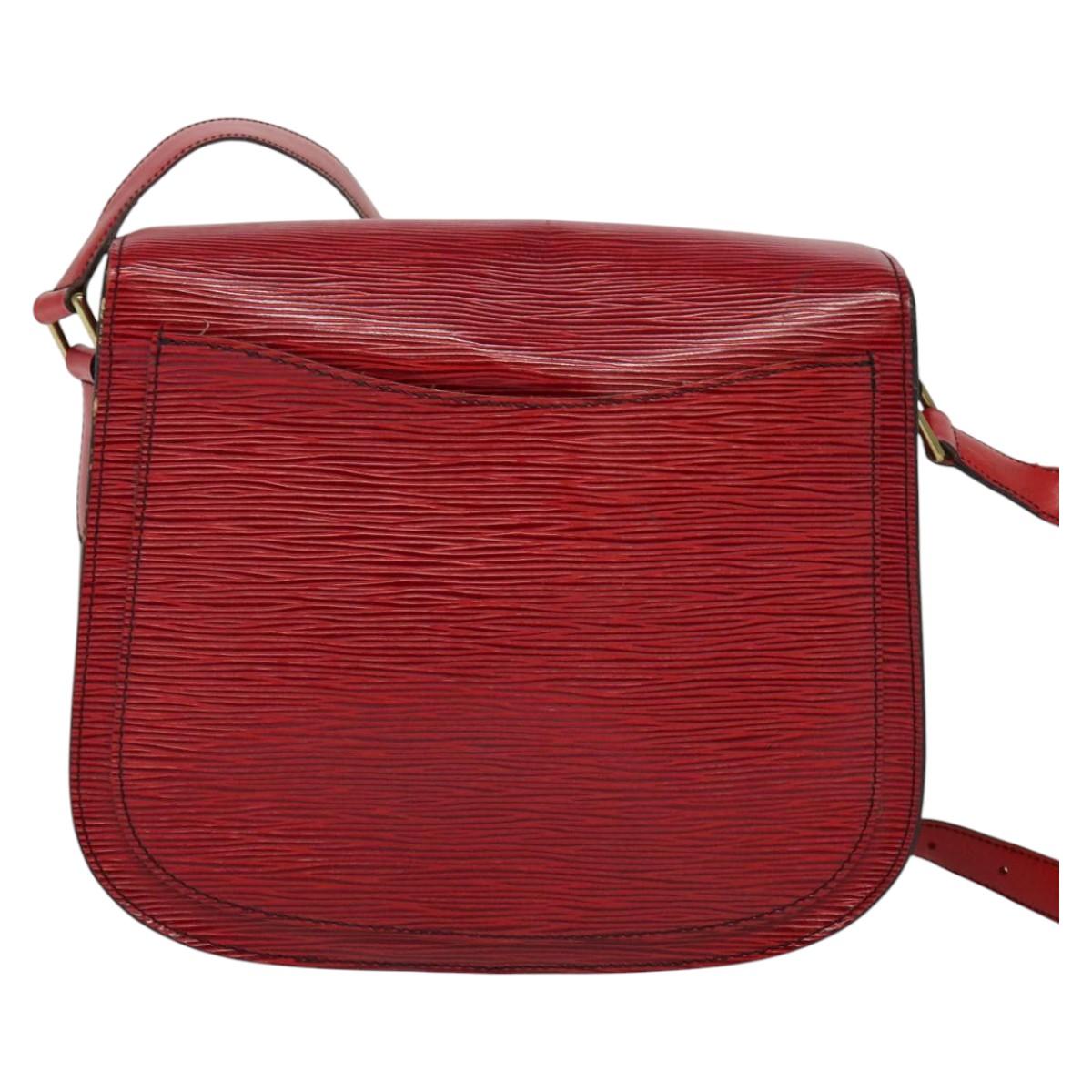 LOUIS VUITTON Epi Saint Cloud GM Shoulder Bag Red M52197 LV Auth ep8256