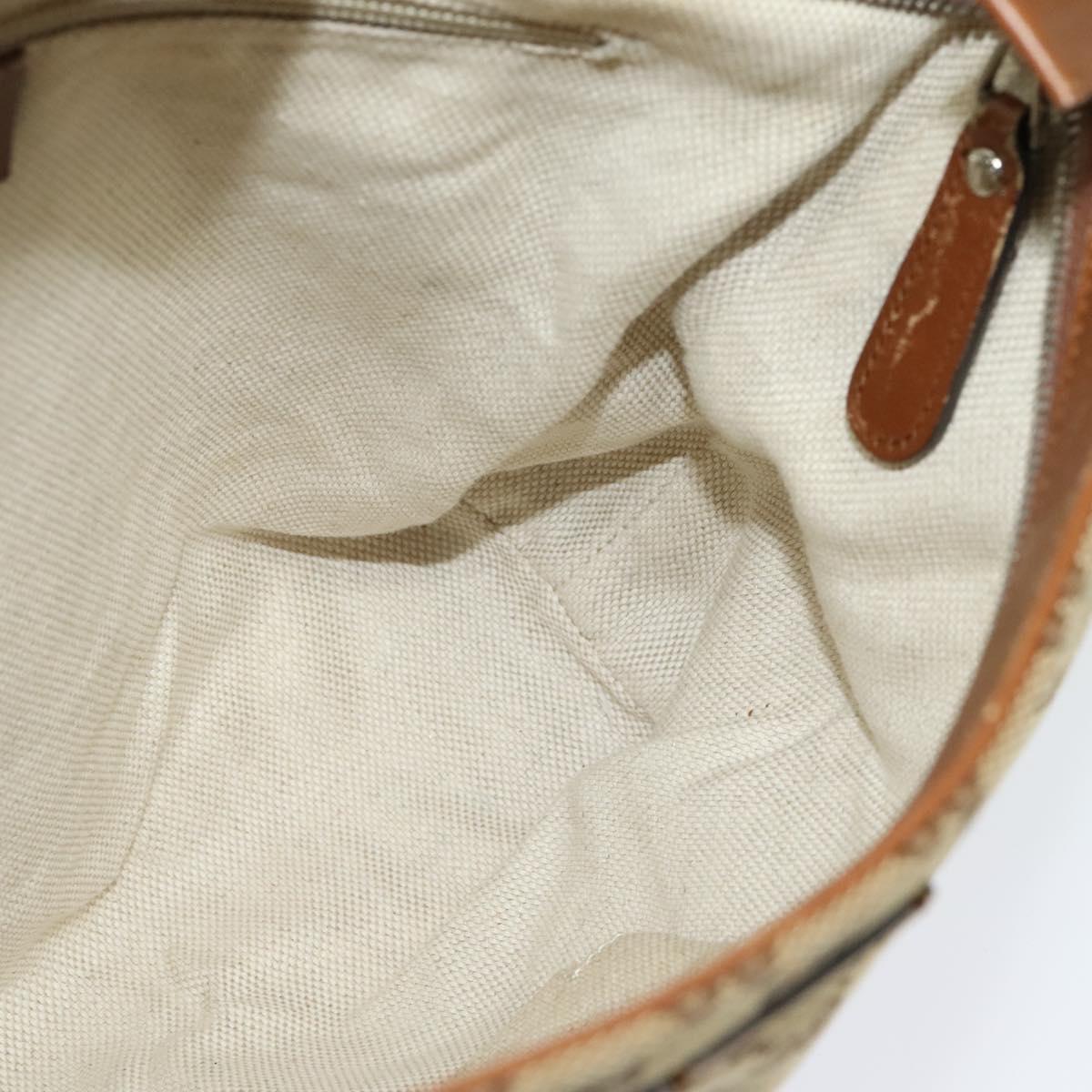 GUCCI GG Canvas Web Sherry Line Shoulder Bag Beige Red Green 337598 Auth ep8262