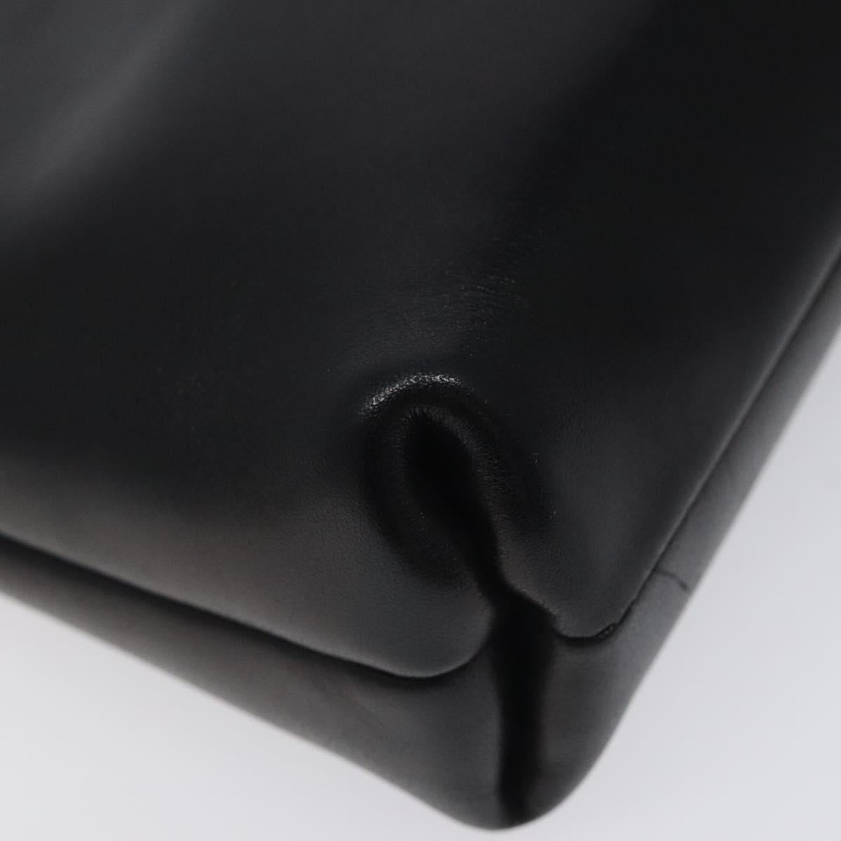 GUCCI Clutch Bag Leather Black Auth ep8264
