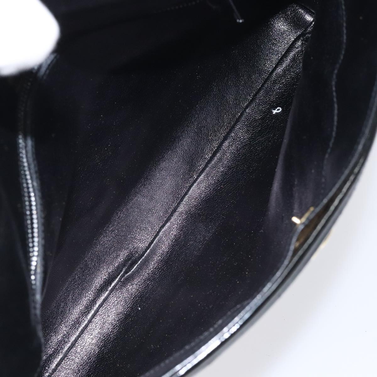 GUCCI Clutch Bag Leather Black Auth ep8264