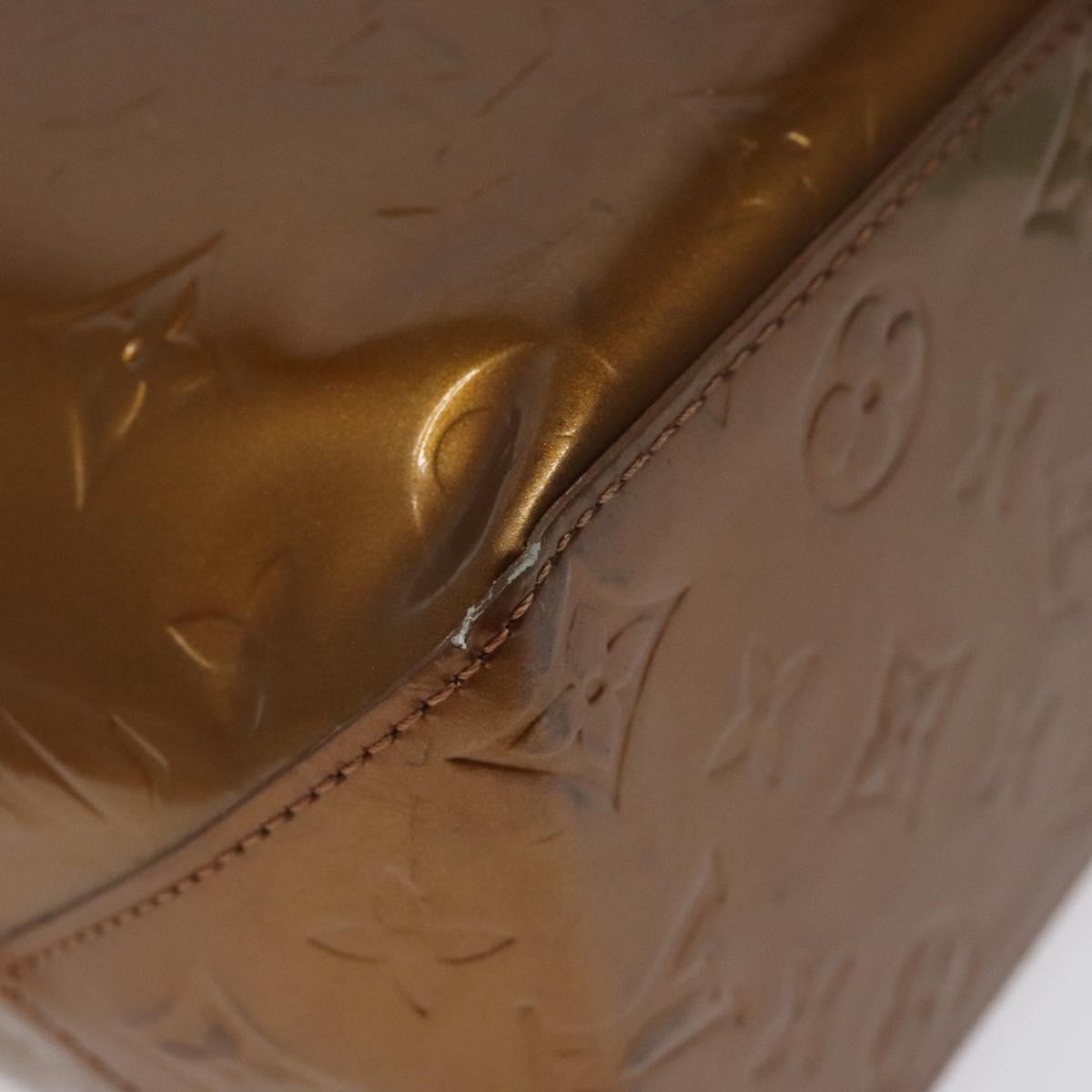 LOUIS VUITTON Monogram Vernis Reade MM Hand Bag Bronze M91143 LV Auth ep8272